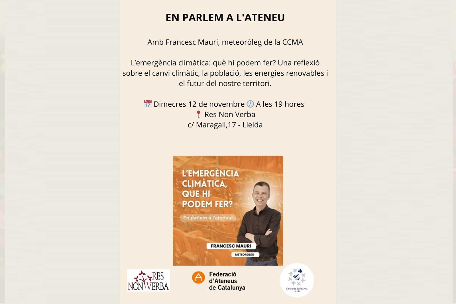 En parlem a l’Ateneu